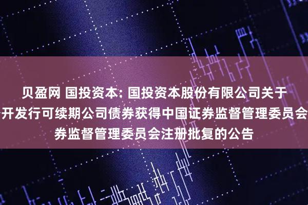 贝盈网 国投资本: 国投资本股份有限公司关于向专业投资者公开发行可续期公司债券获得中国证券监督管理委员会注册批复的公告