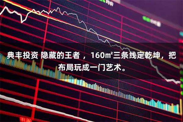 典丰投资 隐藏的王者 ，160㎡三条线定乾坤，把布局玩成一门艺术。